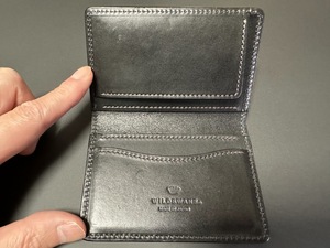 WILDSWANS ADLER アドラー クリスペルカーフ/サドルプルアップ BLACK 王冠ロゴ 名刺入れ