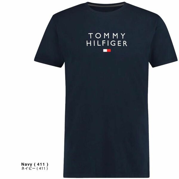 TOMMY HILFIGER ロゴT メンズ　半袖Tシャツ　ネイビー　XL