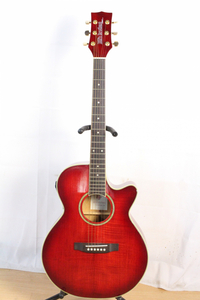 【ト福】Bill's Brothers by Morris エレアコ BEA-500 WR ワインレッド ギター エレキ アコースティック 弦楽器 ソフトカバー LBZ01LAF25
