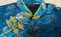 (新品未使用) チャイナドレス チャイナ服 ブルー サイズ M トップス コスプレ キャバ 衣装 _画像4