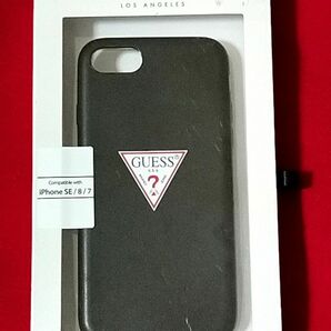 新品/未開封★GUESS iPhone8 スマホケース スマホカバー 7SE 送料無料 匿名配送 黒 ブラック BLACK