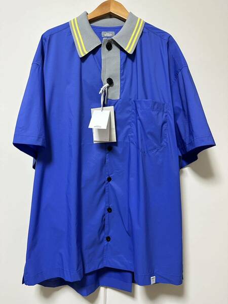 【新品】Kolor Beacon 23SS 襟切り替え オーバーサイズ 半袖 シャツ