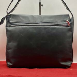 極美品 A4収納 BALLY バリー メンズ ビジネス トートバッグ ハンド ショルダー Bロゴ レザー 本革 書類 鞄 通勤 ブラック 黒 トレスポの画像3