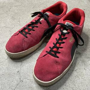 送料無料☆PUMA☆プーマ☆スウェード☆SUEDE☆ローカットスニーカー☆赤☆黒☆28.5cm☆C24M