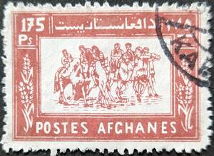 【外国切手】 アフガニスタン 1960年11月09日 発行 スポーツ - ブズカシ。サイズ:35 x 24mm 消印付き