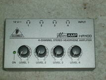 Behringer ベリンガー ４ch ヘッドフォンアンプ　HA400 MICROAMP_画像3