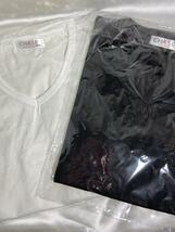 Vネック シャツ 半袖 きれいめ シンプル カットソー レディース Tシャツ 黒 M_画像6