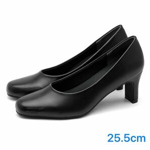 【新品】黒パンプス701BL/25.5cm レディースパンプス ブラック ヒール 婦人靴 ハイヒール シューズ