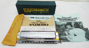 ◆ レトロ ほぼ未使用 TOMBO トンボ UNICHROMATIC ユニクロマチック ハイクオリティ ハーモニカ 元箱 お手入れウエス 取扱説明書 他 全部揃