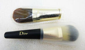 ◆ Christian Dior ディオール メイクブラシ 2本 セット / ブラックは未使用 ◆120円で発送可能◆