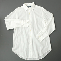 90s RalphLauren ホワイトシャツ ANDREW ボタンダウン ガーゼコットン 15-1/2(M)_画像3