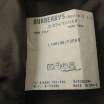 Burberrys 90sスペイン製ビンテージ ブルゾン シルク100％ ダークカーキ 3(L) バーバリー ボンバージャケット_画像9