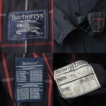 80sイングランド製ビンテージ Burberrys バーバリー ブルゾン 比翼ジップ ネイビー LL_画像5