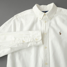 ラルフローレン オックスフォードシャツ カラーポニー刺繍 ボタンダウン ホワイト 16(M程) レディース_画像1