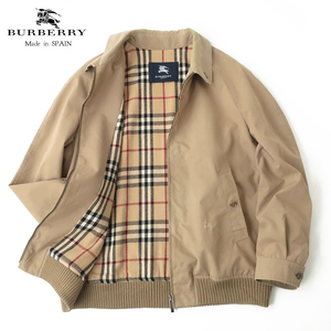 スペイン製 BURBERRY バーバリー ハミルトンジャケット ブルゾン ベージュ×ノバチェック 4(L) HAMILTON