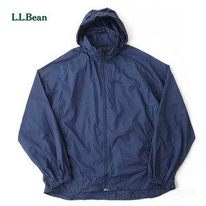 L.L.Bean ソフトシェル パーカー ライトウェイトジャケット 春秋 ネイビー (L)