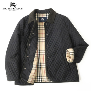 BURBERRY バーバリー ダイヤキルティング スナップジャケット ブラック 48 スペイン製