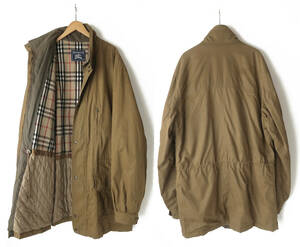 90s Испания Vintage Burberrys половина блузон охота / Town пальто Brown хаки 58(XXL)