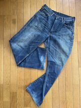 美品 廃盤 日本製 Levi's リーバイス 504 ヴィンテージタイプ ユーズド加工 デニム ジーンズ sizeW31/L31 胴囲82cm対応 股下約77cm_画像3