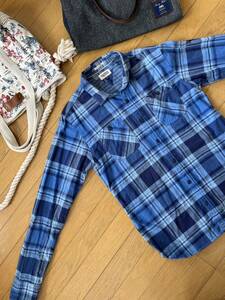 美品 TOMMY HILFIGER トミーヒルフィガー HILFIGER DENIM アメカジ チェックデザイン 高品質コットン素材 長袖シャツ sizeМ 正規販売