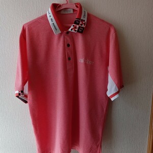 adabat　ゴルフウェア　お洒落な半袖ポロシャツ　サイズⅢ　淡いピンク系　美品
