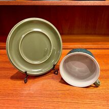 【希少美品】HLA - カップ&ソーサーolive green ドット柄/ ARABIA (アラビア)　北欧食器 北欧インテリア ヒルッカリーサアホラ_画像6