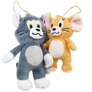 トムとジェリー マスコット ニコぬいキーホルダー ペアミニ ぬいぐるみ ボールチェーン トム&ジェリー Tom and Jerry★新品