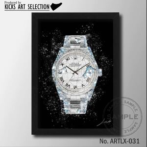 Art hand Auction Rolex/Datejust/Белый/Лимские буквы/Часы/Мода/ИнтерьерRolex/Homage/Искусство/Плакат/Ручная работа/Стильный, Изделия ручной работы, интерьер, разные товары, другие