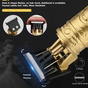 電気バリカン ヘアトリマー 髭トリマー USB充電式 ゴールド ブラック ブロンズの画像8
