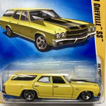 ☆ホットウィール☆ '70 シボレー シェベル SS ワゴン 黄色 Hot Wheels_画像1