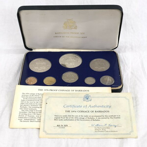 バルバトス　BARBADOS　PROOF SET プルーフ貨幣セット　世界のコイン　1976年　長期保管品　現状品　(N60304_4_25h)