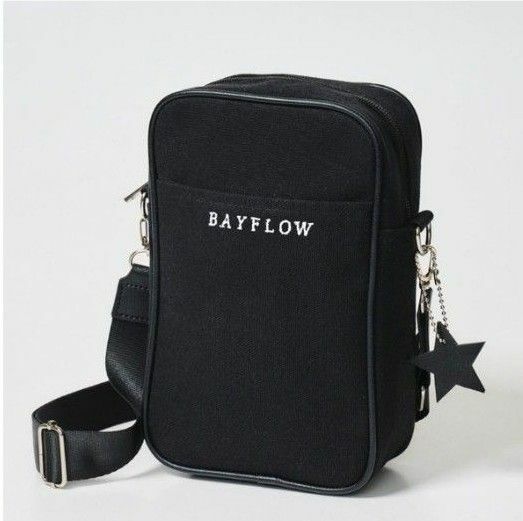 BAYFLOW ロゴショルダーバッグ BLACK