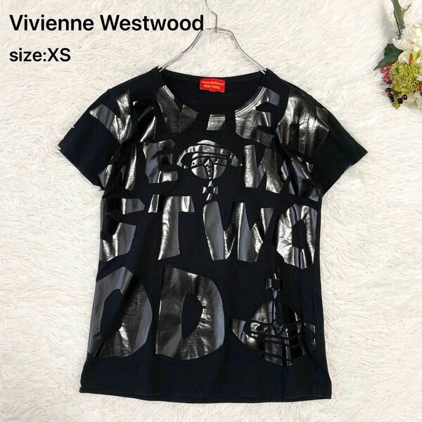 Vivienne Westwood ヴィヴィアンウエストウッド レッドレーベル　半袖カットソープリントTシャツ XS