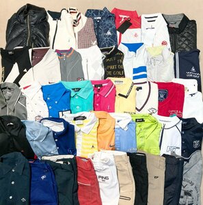 ★ゴルフウェア メンズ 42点 まとめ PEARLY GATES Callaway Munsingwear NIKE SRIXON トップス ボトムス 等 サイズMIX 卸 現状品 10kg★