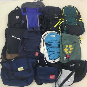 ■アメリカンBAG まとめ売り 13個 約8.9㎏ THE NORTH FACE Manhattan Portage OUTDOOR PRODUCTS他 カラーMIX■