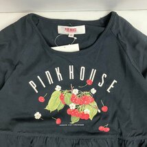 ◆【未使用品】PINKHOUSE ピンクハウス Home Collection ワンピース ルームウエア 8分袖 ネグリジェ さくらんぼ L ブラック 黒 0.52kg mtd_画像3