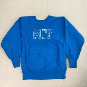 ■良品 USA製 90s champion チャンピオン スウェット トレーナー リバースウィーブ 刺繍タグ ヴィンテージ ブルー メンズ サイズL /0.64㎏