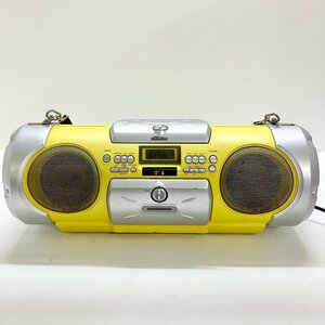 ◆【ジャンク品】Victor ビクター RV-X55-Y ドラム缶型 FM/AM CD カセット ポータブルシステム 2000年製 黄色 現状品 (E2)N/G60306/4/6