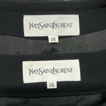 ●Yves Saint Laurent イヴサンローラン セットアップ ジャケット スカート シングル 金ボタン ブラック系 サイズ36 レディース 0.74kg●_画像8