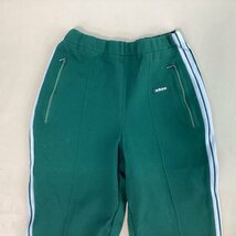 ■美品 70s adidas アディダス デサント製 西ドイツ トラックパンツ ジャージー ヴィンテージ 古着 サイズ3 緑 グリーン/0.36kg■_画像3