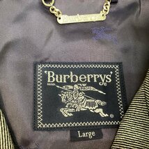 ■美品 ヴィンテージ 90s Burberry's バーバリーズ カシミア混ウールジャケット ブルゾン 上質 古着 メンズ サイズL 梳毛 黒系/0.76kg■_画像6