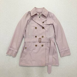 ●BURBERRY LONDON バーバリー ロンドン トレンチコート ライナー付 ノバチェック ベルト ピンク系 三陽商会 サイズ38 レディース 0.94kg●