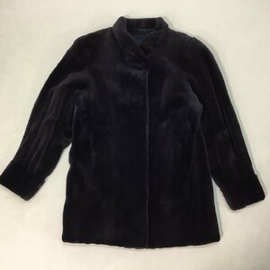 ■SAGA MINK Superb Quality サガミンク 逸品コート 牧場ミンク ダークブラウン レディース サイズF /1.18㎏■