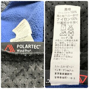 ●L.L.Bean エルエルビーン フリースジャケット アウター POLARTEC 刺繍ロゴ フルジップ ポリエステル ブルー系 サイズM メンズ 0.64kg●の画像7