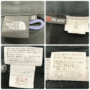 ●THE NORTH FACE ノースフェイス フリース ジャケット POLARTEC フルジップ NL45810 刺繍ロゴ 黒 ポリエステル サイズM メンズ 0.28kg●の画像4