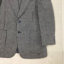 ■ヴィンテージ 90s Burberry's バーバリーズ 千鳥格子ウールテーラードジャケット 上質 古着 メンズ 175 96 88AB 黒系/0.94kg■_画像4