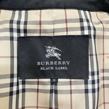 ●BURBERRY BLACK LABEL バーバリー ブラックレーベル トレンチコート ダブル アウター 三陽商会 日本製 ブラック メンズ サイズM 0.91kg●_画像6