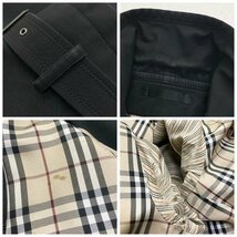 ●BURBERRY BLACK LABEL バーバリー ブラックレーベル トレンチコート ダブル アウター 三陽商会 日本製 ブラック メンズ サイズM 0.91kg●_画像9