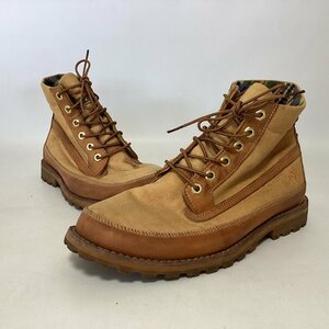 ■Timberland ティンバーランド EK Roll Up CHECK キャンパス×レザーブーツ 3126R サイズ８(26㎝) /0.88kg■