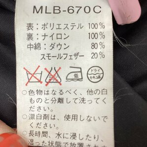 ■MLB メジャーリーグ NY METS ニューヨーク メッツ ベンチコート 肉厚ダウン フェザー 刺繍ロゴ メンズ サイズL 黒 ブラック/1.02kg■の画像7